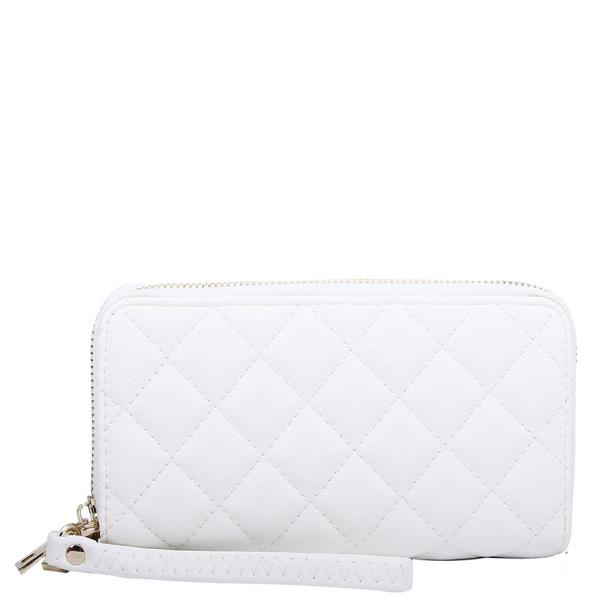 QUILT STITCHING HAND STRAP WALLET