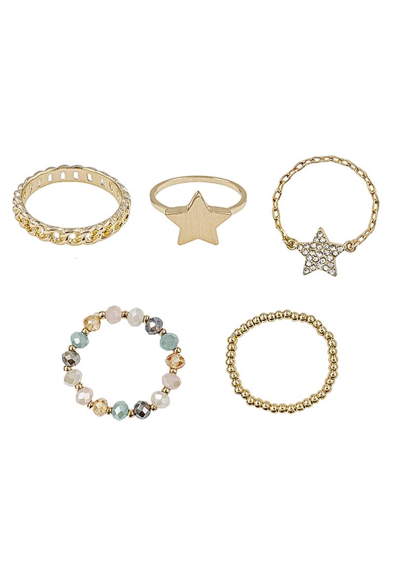 CUTE FASHION STAR 5 RINGS