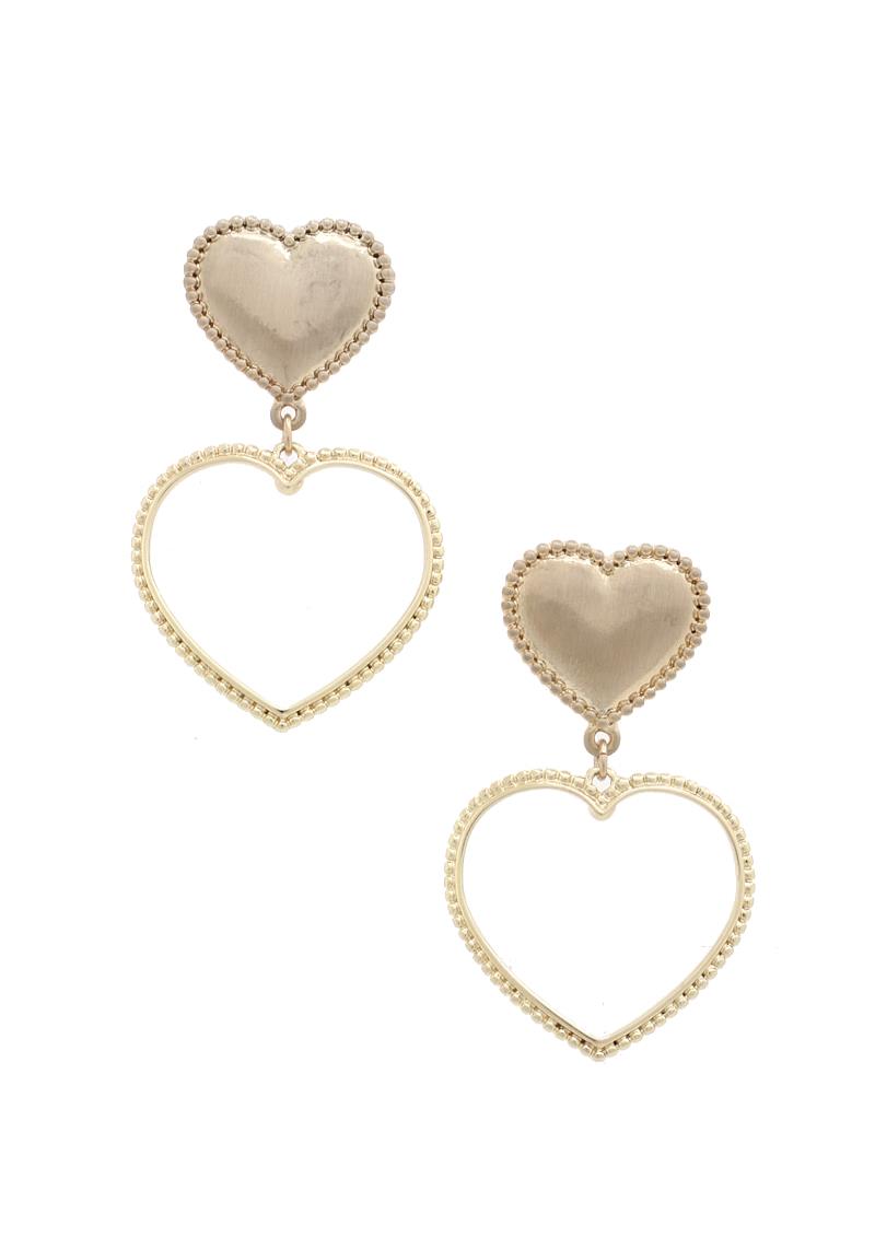 SOLID HEART SHAPE EARRING
