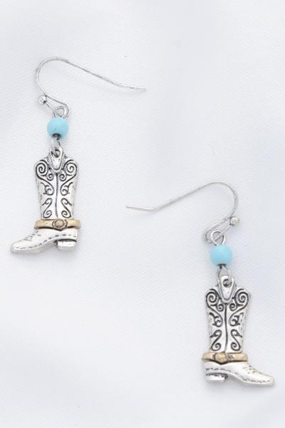 COWBOY BOOT DANGLE EARRING
