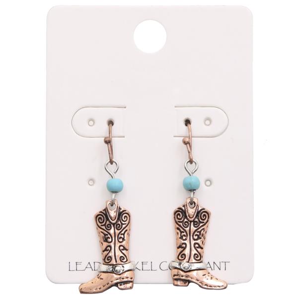 COWBOY BOOT DANGLE EARRING