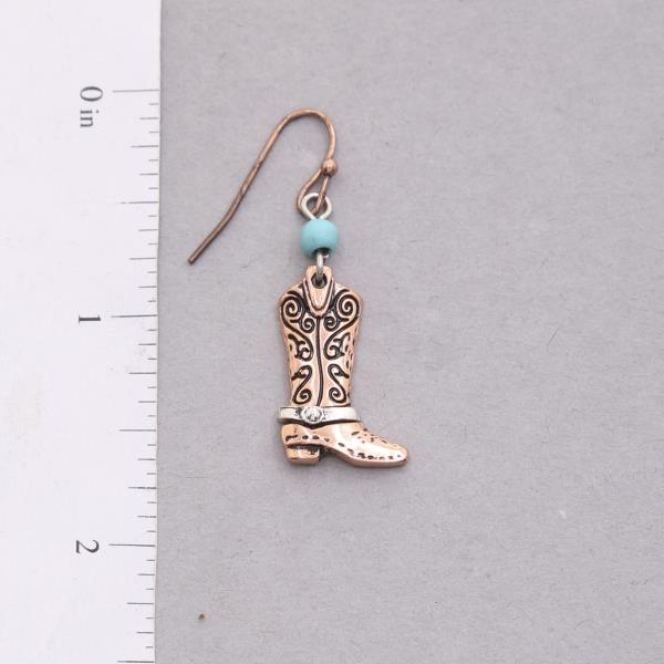 COWBOY BOOT DANGLE EARRING