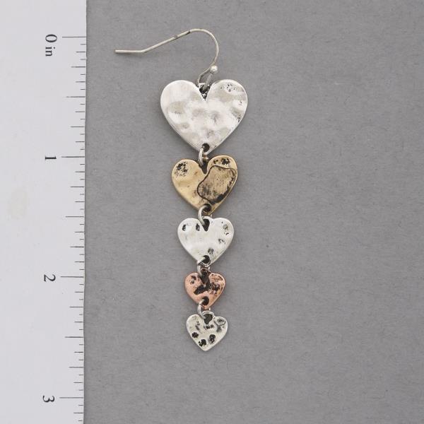 MULTI COLOR HEART DANGLE EARRING