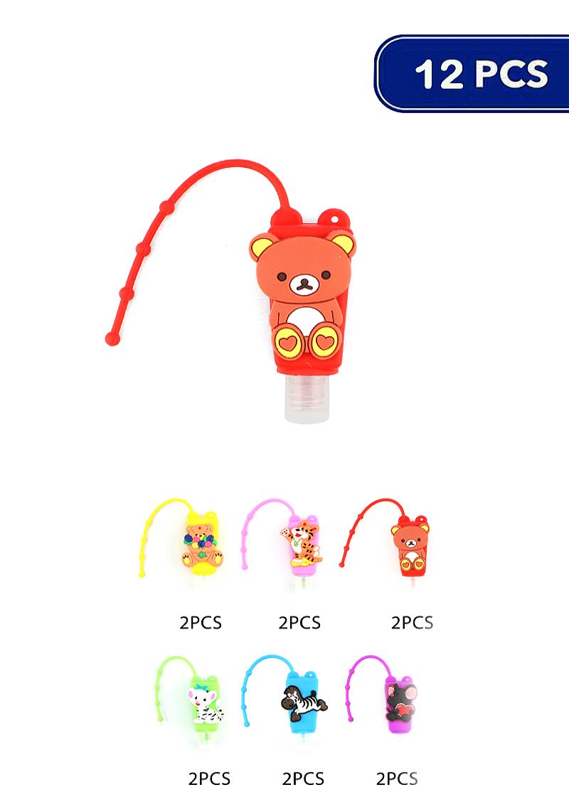 ANIMAL COLORED HAND SANITIZER BOTTLE (12 UNITS)