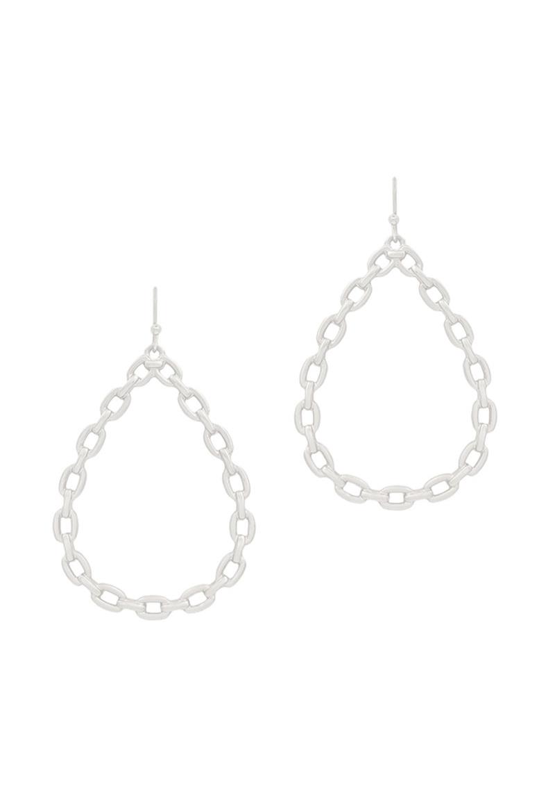 METAL CHAIN TEARDROP HOOK EARRING