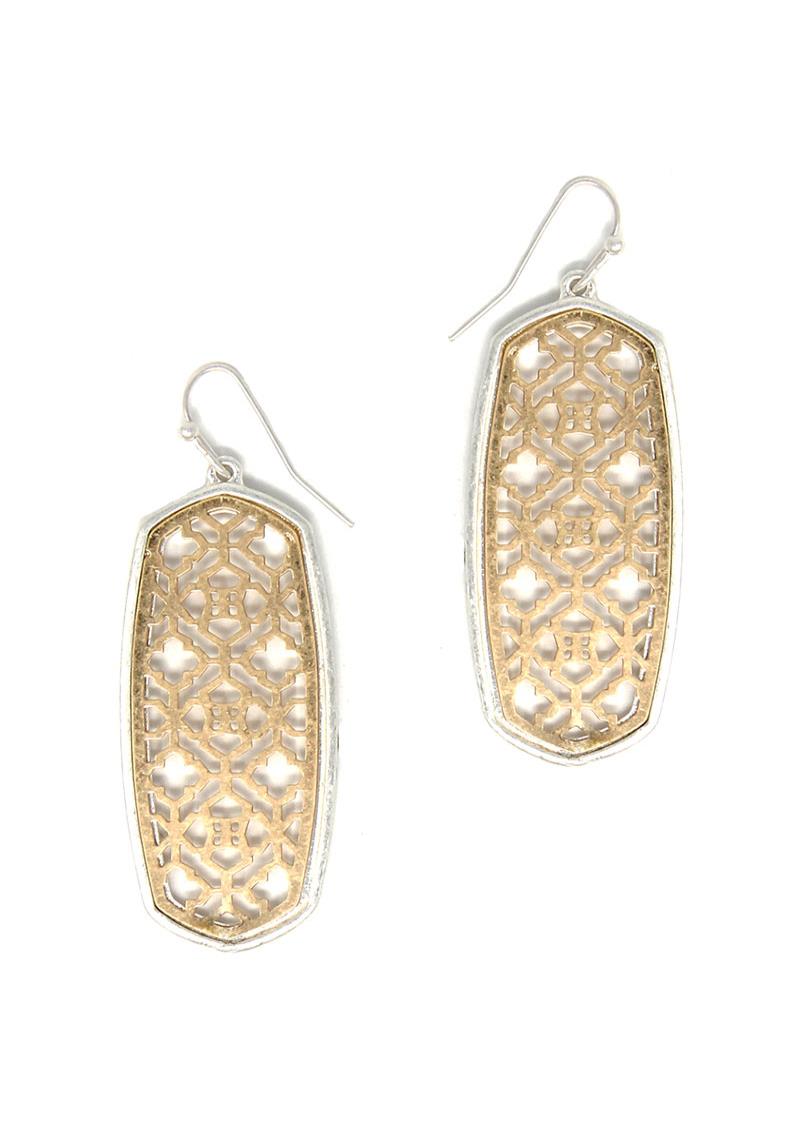 MODERN PATTERN HOOK EARRING