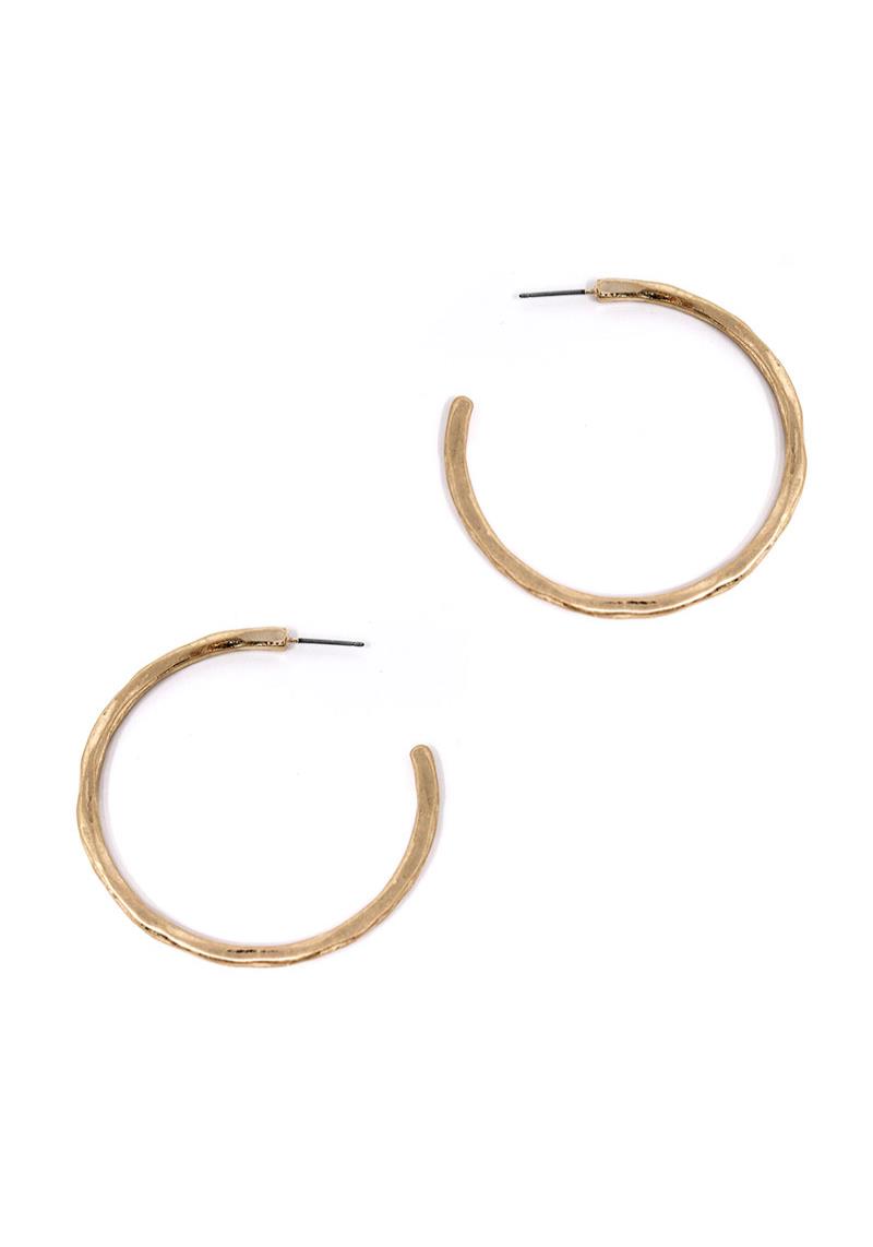 METAL OPEN HOOP EARRING