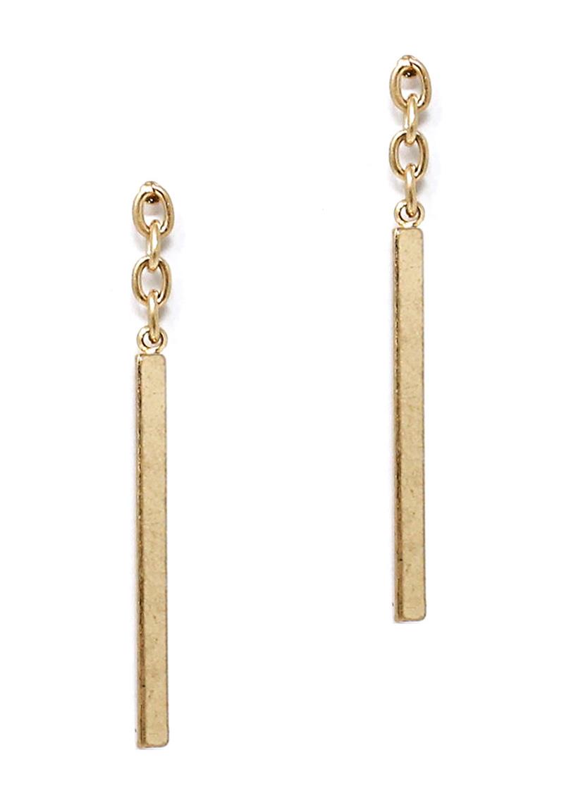 METAL STICK BAR EARRING