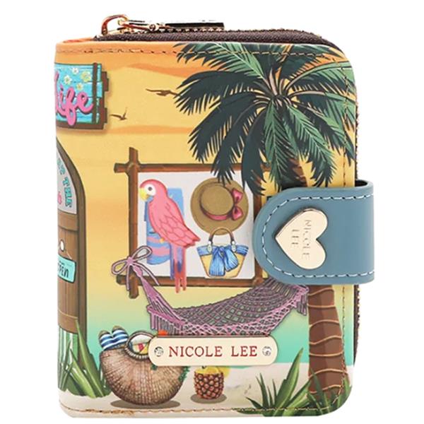 NICOLE LEE HEART BIFOLD WALLET RFI ANTI THEFT TECHNOLOGY