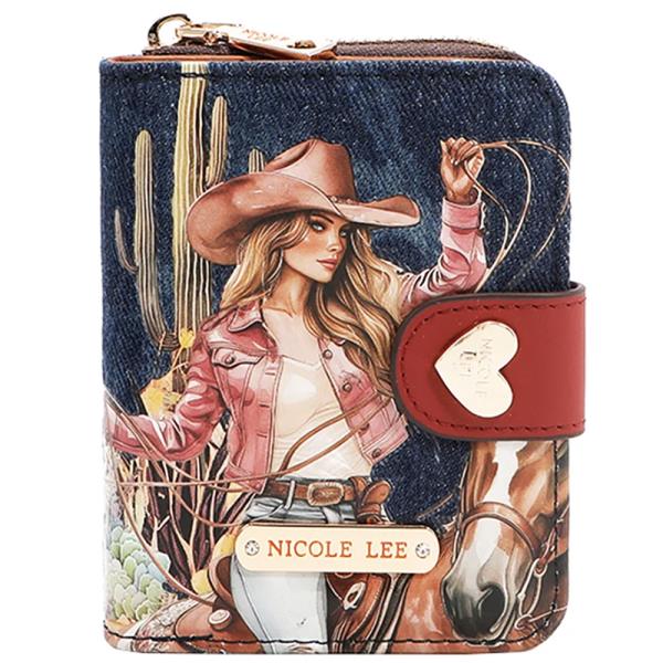 NICOLE LEE HEART BIFOLD WALLET RFI ANTI THEFT TECHNOLOGY