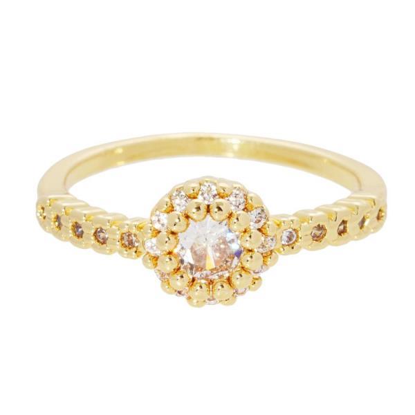 GOLD DIPPED CZ STONE RING