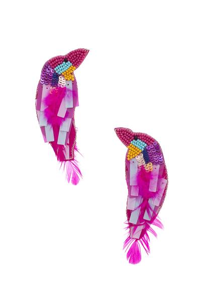 BIRD SEQUIN POST DROP EARRING