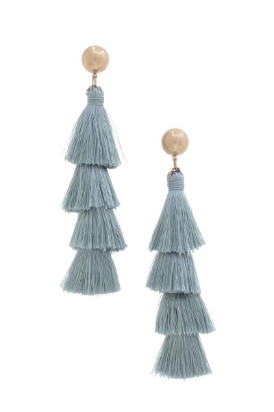 TASSEL POST DROP EARRING