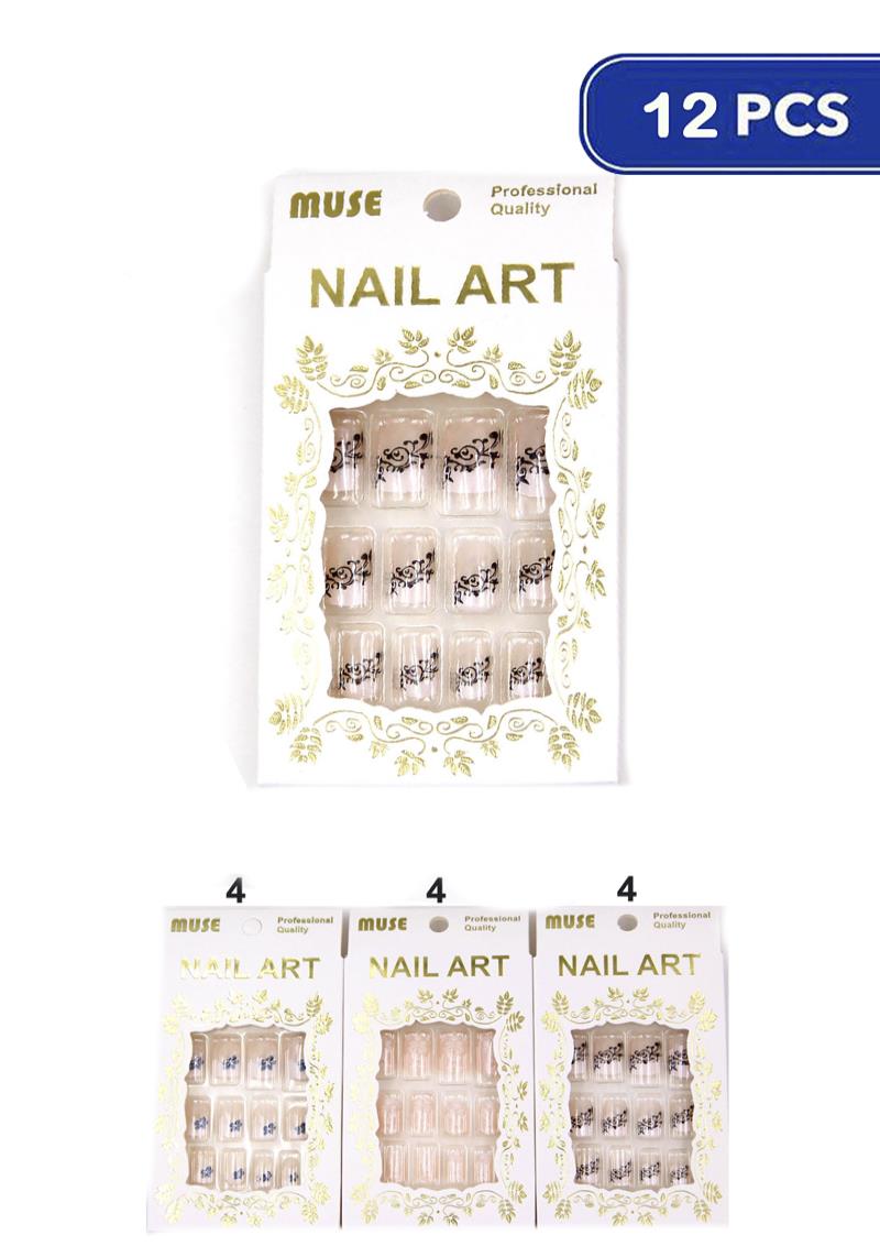 FASHION MUSE NAIL ART FAKE NAIL (12 UNITS)