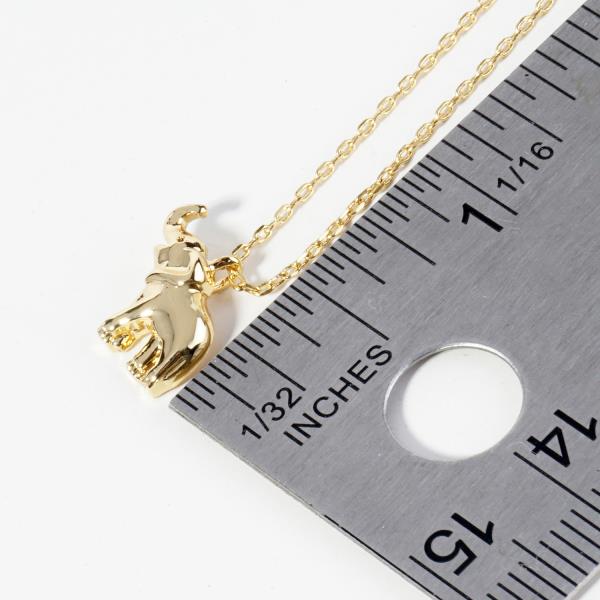 GOLD DIPPED ELEPHANT PENDANT NECKLACE