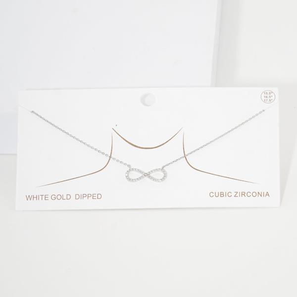 GOLD DIPPED INFINITY BOW CHARM NECKLACE