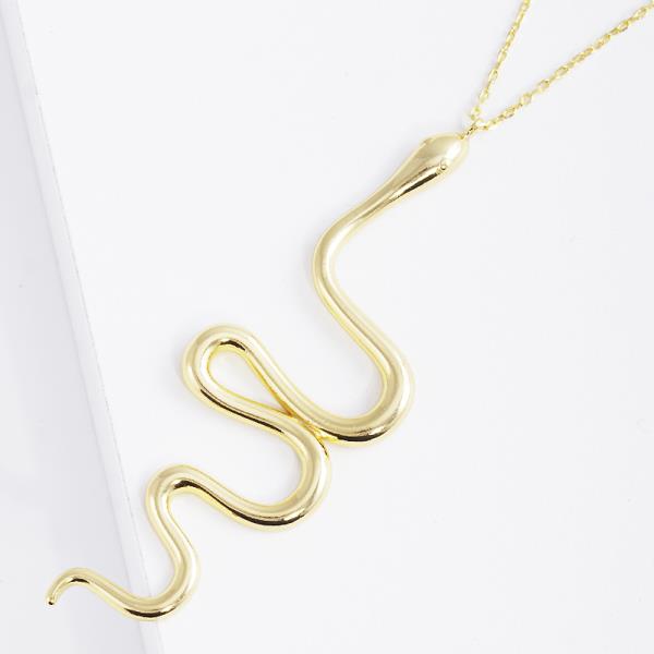 SNAKE PENDANT GOLD DIPPED NECKLACE