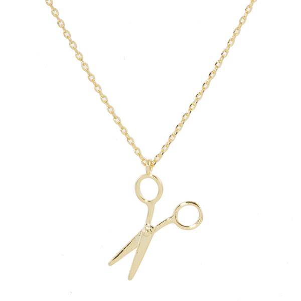 SCISSORS CHARM GOLD DIPPED NECKLACE