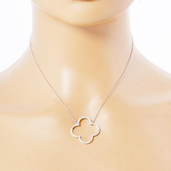 GOLD DIPPED WIDE MOROCCAN SHAPE PENDANT NECKLACE