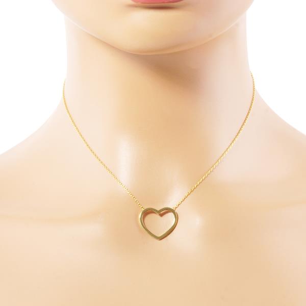 GOLD DIPPED HEART PENDANT NECKLACE