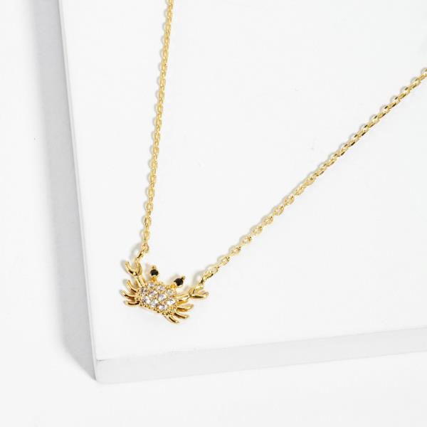 CUBIC ZIRCONIA CRAB NECKLACE