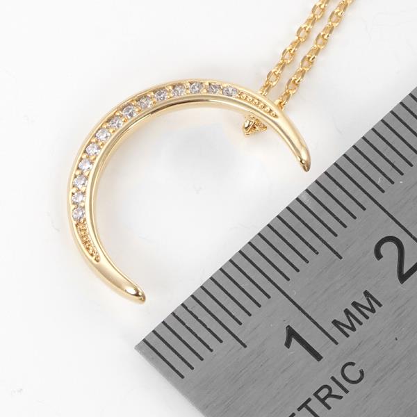 CRESCENT MOON CHARM GOLD DIPPED NECKLACE