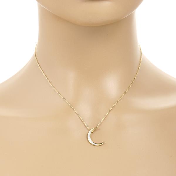 CRESCENT MOON CHARM GOLD DIPPED NECKLACE