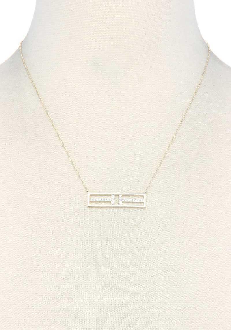 RECTANGULAR SHAPE PENDANT NECKLACE