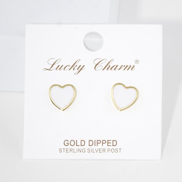 ENAMEL HEART SHAPE EARRING