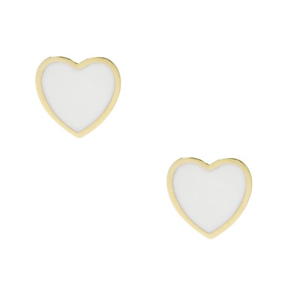 ENAMEL HEART SHAPE EARRING