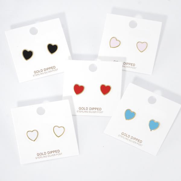 ENAMEL HEART SHAPE EARRING