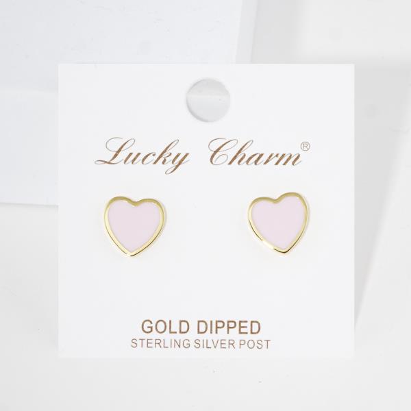 ENAMEL HEART SHAPE EARRING