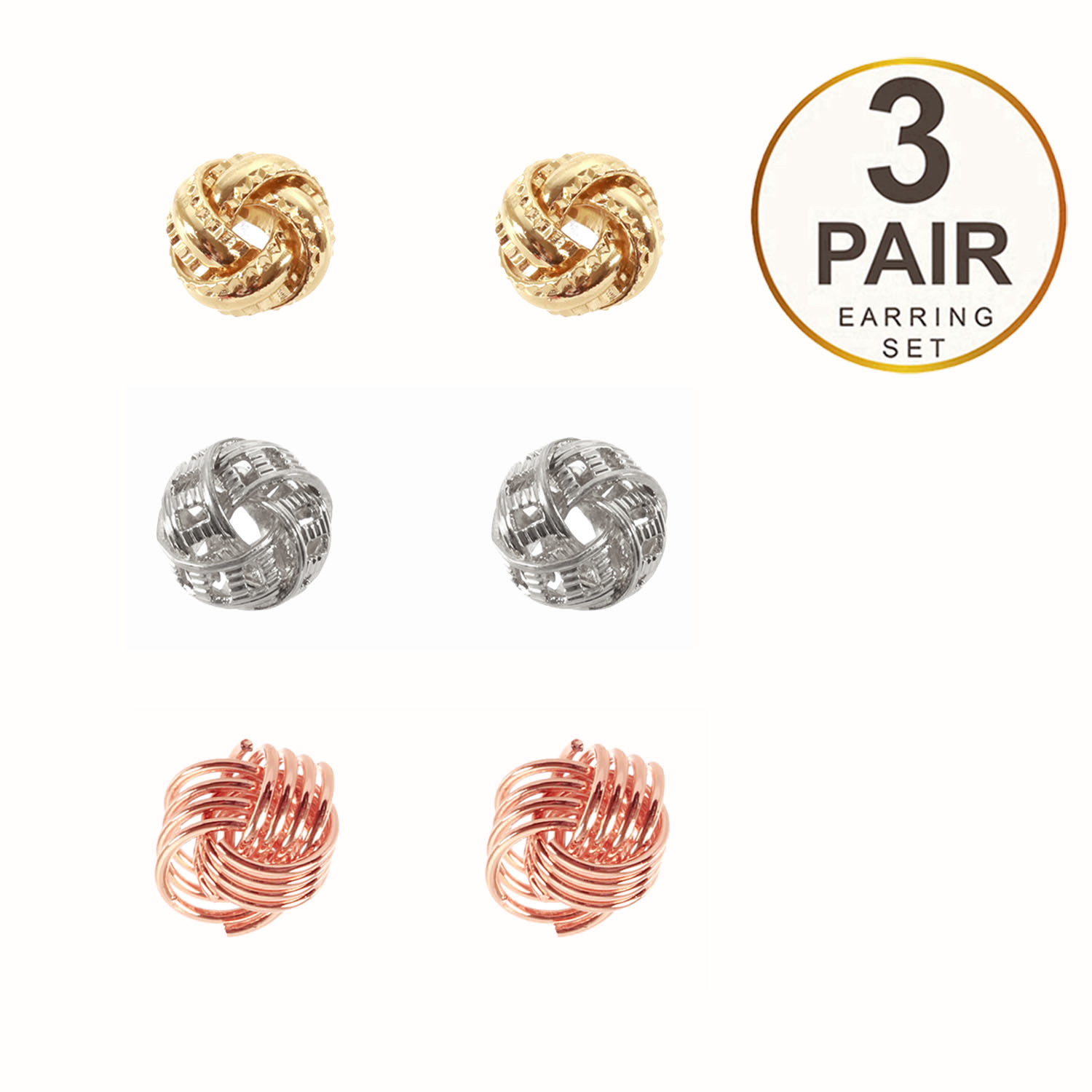 KNOT METAL EARRING SET