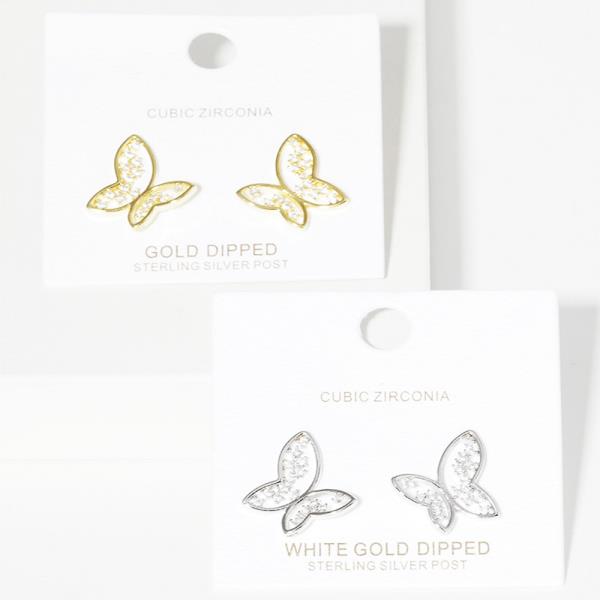 BUTTERFLY GOLD DIPPED EARRING