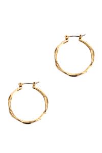 METAL TEXTURE HOOP EARRING