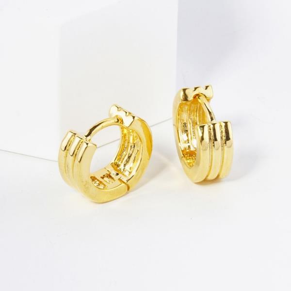 GOLD DIPPED HUGGIE HOOP EARRING