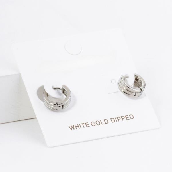 GOLD DIPPED HUGGIE HOOP EARRING