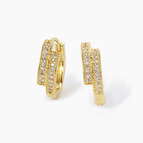 GOLD DIPPED HUGGIE HOOP EARRING