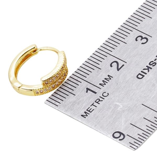 GOLD DIPPED HUGGIE HOOP EARRING