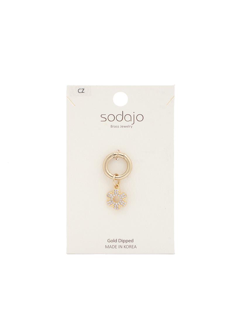 SODAJO FLOWER GOLD DIPPED CHARM