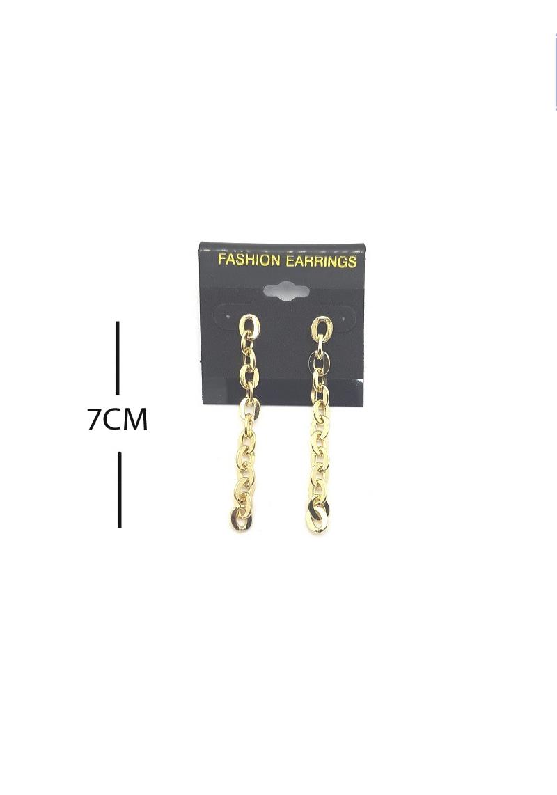 FASHION METAL LINK DROP EARRING