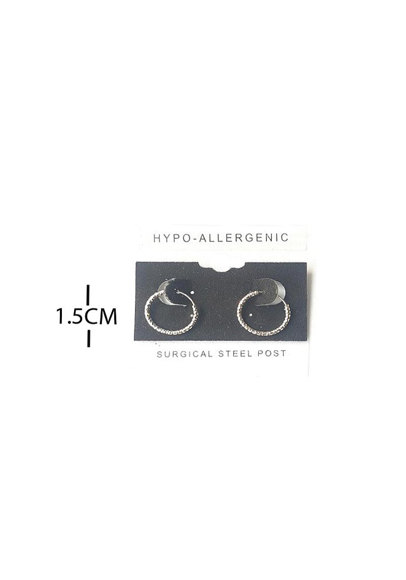 FASHION METAL HOOP 15MM EARRING