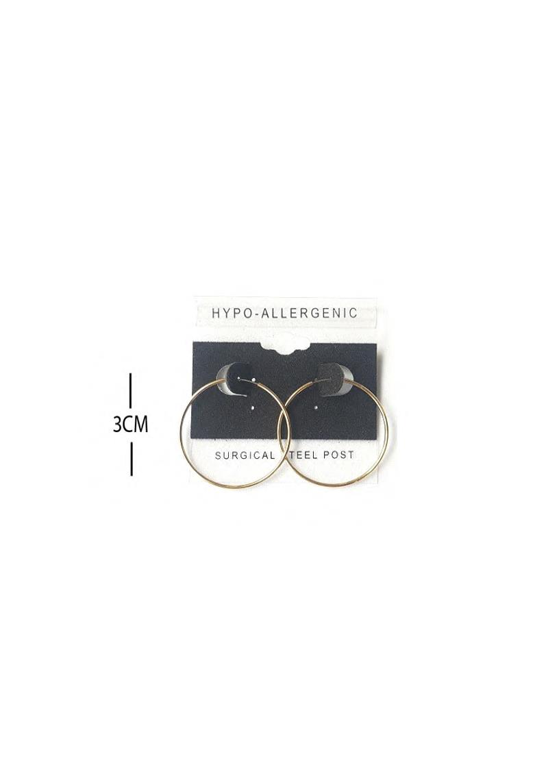 FASHION METAL HOOP 30MM EARRING