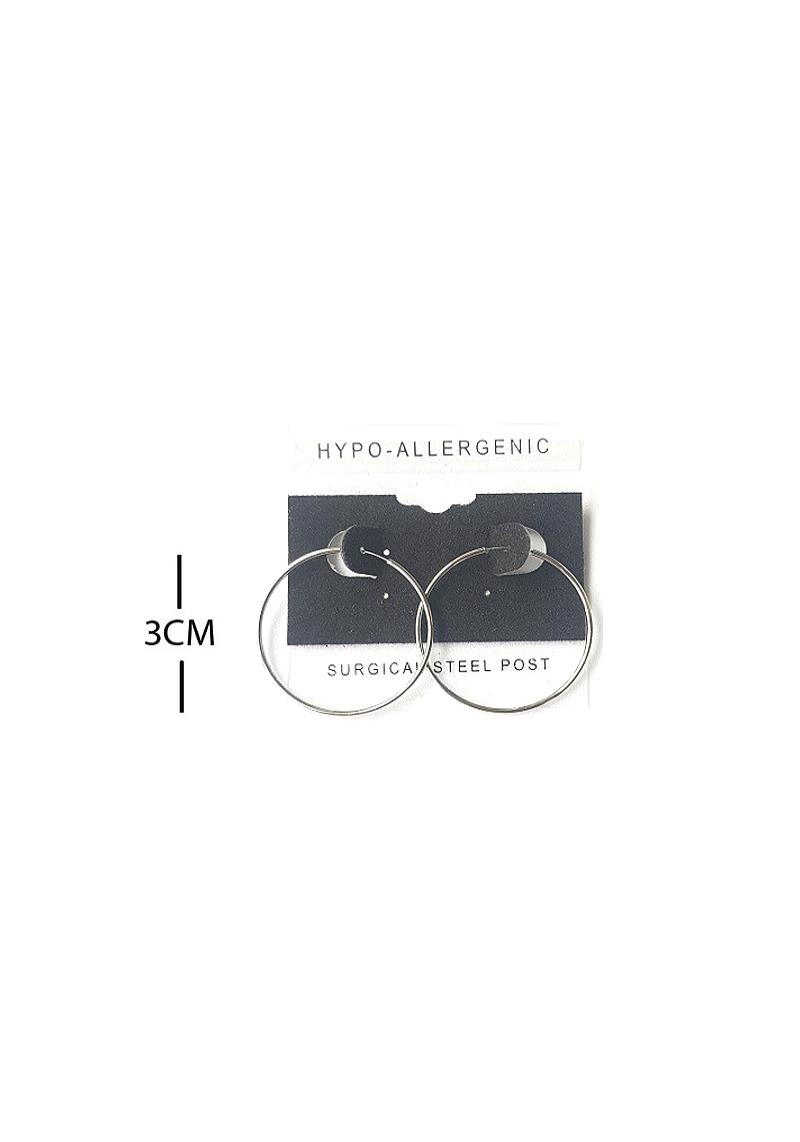 FASHION METAL HOOP 30MM EARRING