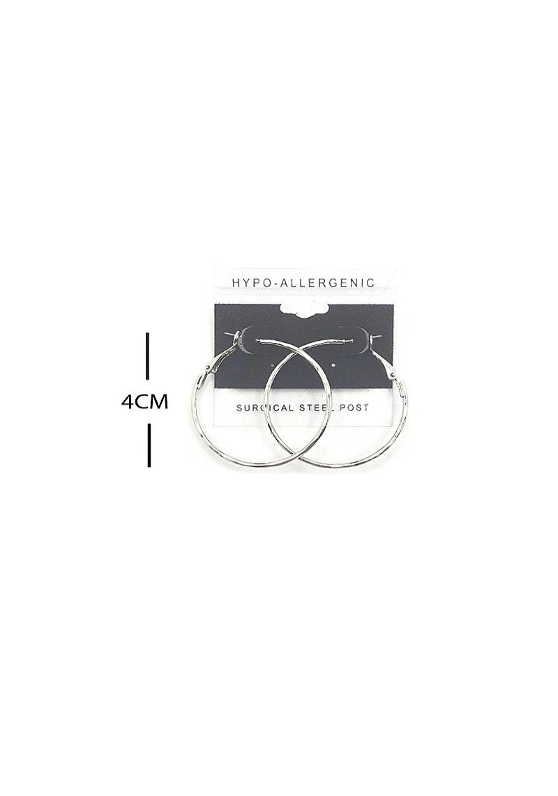 FASHION METAL HOOP 40MM EARRING