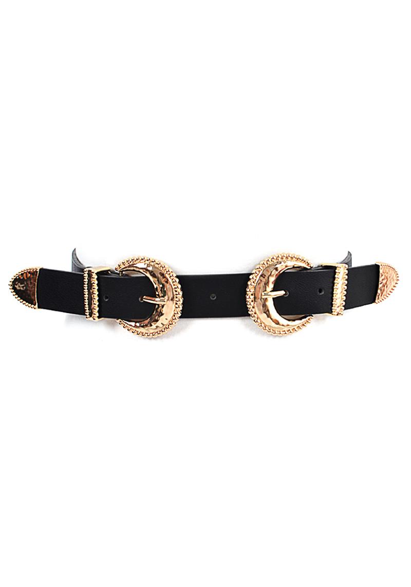 TWO BUCKLE WAIST BELT