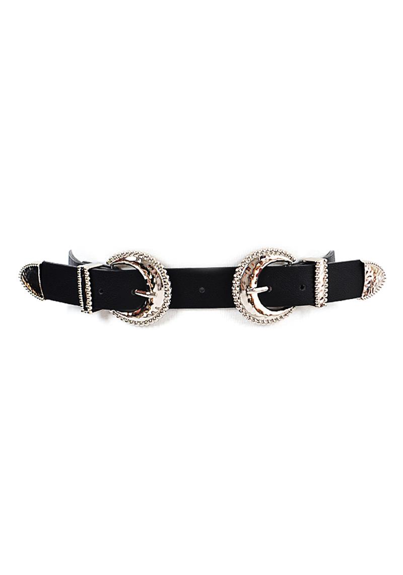 TWO BUCKLE WAIST BELT