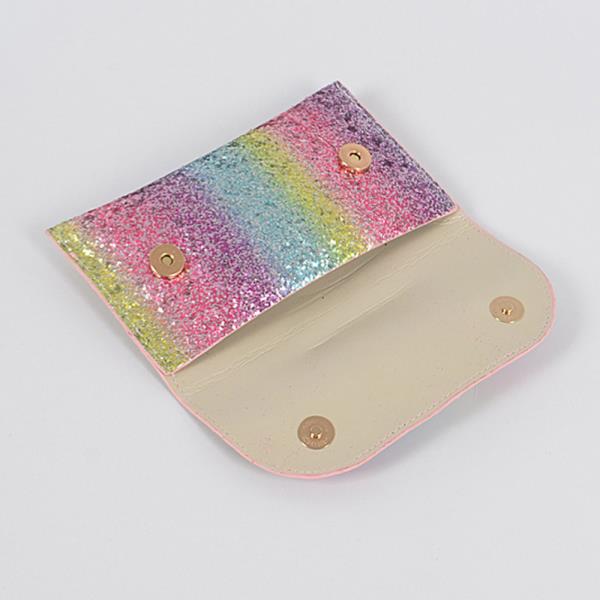 RAINBOW MULTI COLOR GLITTER BELT BAG