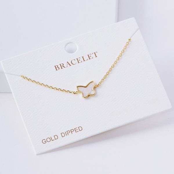 BUTTERFLY CHARM METAL BRACELET