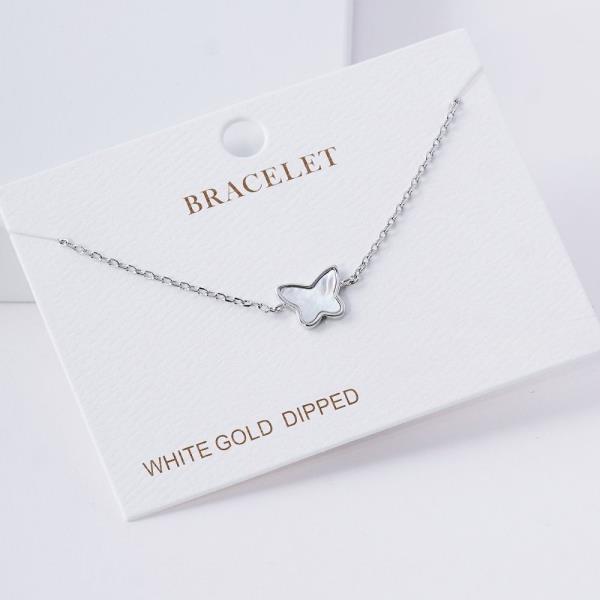 BUTTERFLY CHARM METAL BRACELET